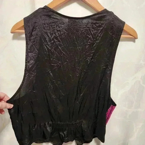 Vintage D.K. Gold by DonnKenny Women's Size 14 Vest Fuchsia Paisley/Floral - Picture 7 of 8